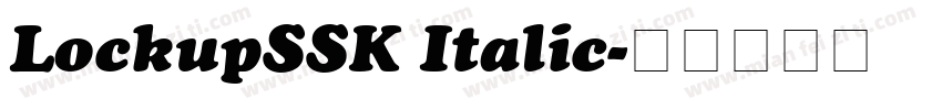 LockupSSK Italic字体转换
